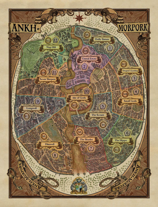 Discworld Ankh-Morpork Map
