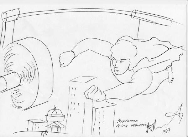Superman flying sequence 1977. Credit: Andrew Ainsworth